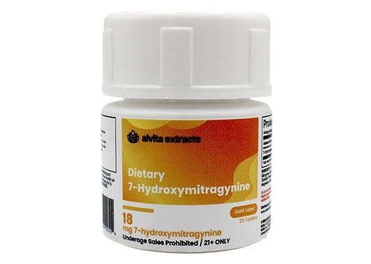 Alvita Extracts 18mg 7-OH – Gold Label – 25-Tablet