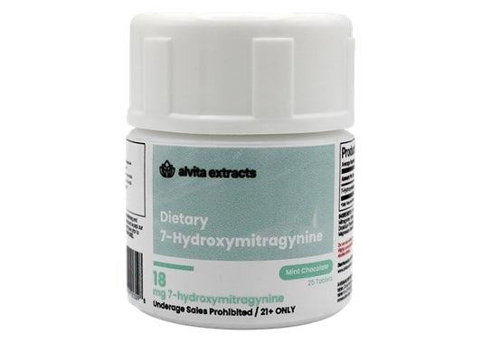 Alvita Extracts 18mg 7-OH – Mint Chocolate – 25-Tablet