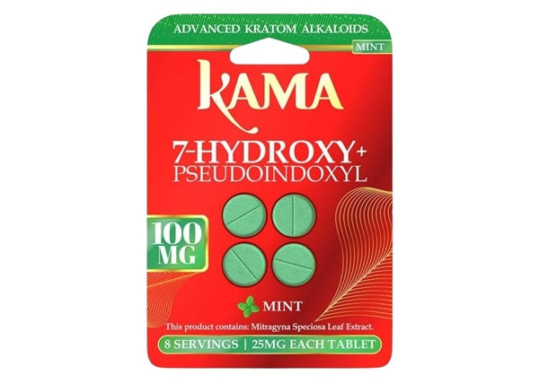 KAMA 7-Hydroxy + Pseudo Kratom Extract 25mg 4-Tablets