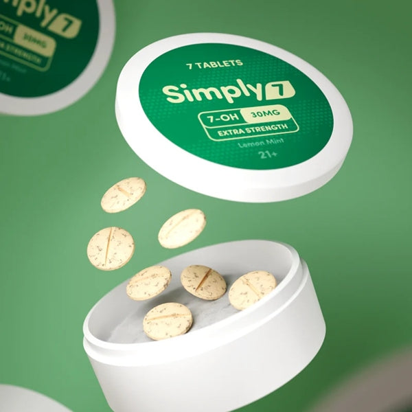 Simply7 Extra Strength 30mg 7-OH Lemon Mint 15-Tablets