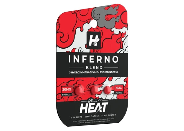 Straight Heat 25mg 7-OH Pseudo Inferno Blend 3-Tablet