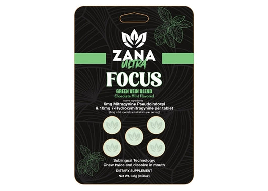 Zana Ultra Green Vein 18mg 7-OH 5-Tablet