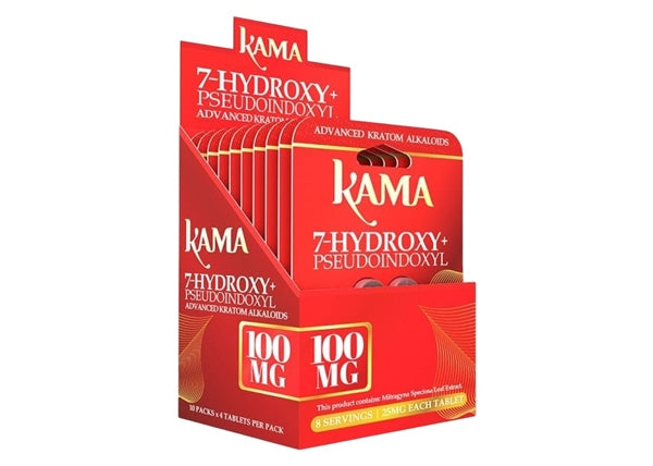 KAMA 7-Hydroxy + Pseudo Kratom Extract 25mg 4-Tablets