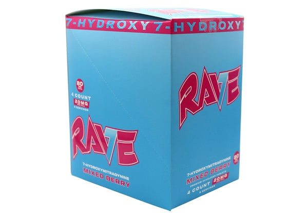 Rave 20mg 7-OH Mixed Berry 4-Tablet