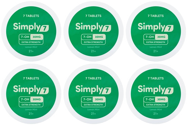Simply7 Extra Strength 30mg 7-OH Lemon Mint 7-Tablets