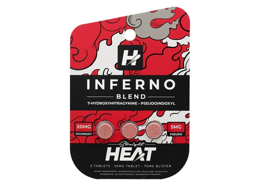 Straight Heat 25mg 7-OH Pseudo Inferno Blend 3-Tablet